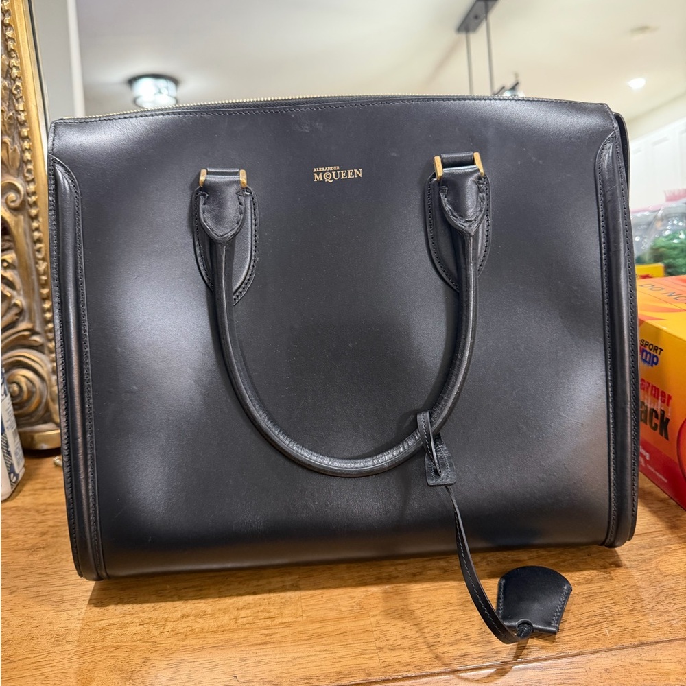 Alexander McQueen Black Leather Handbag